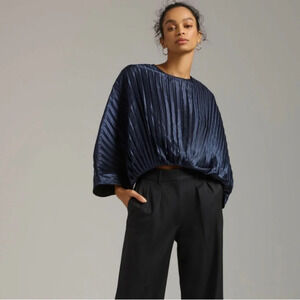 Nikasha Pleated Blouse from Anthropologie Size M